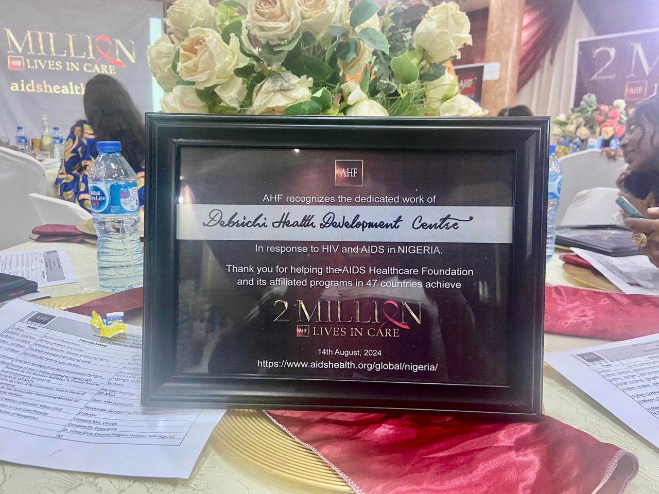 Recognition photo from AHF 2 Million Lives in Care celebration.
