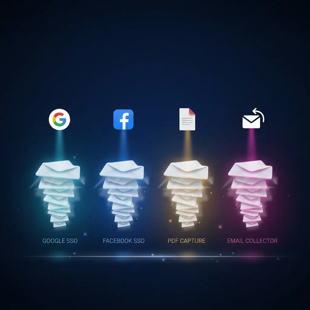Captured emails options through ezID