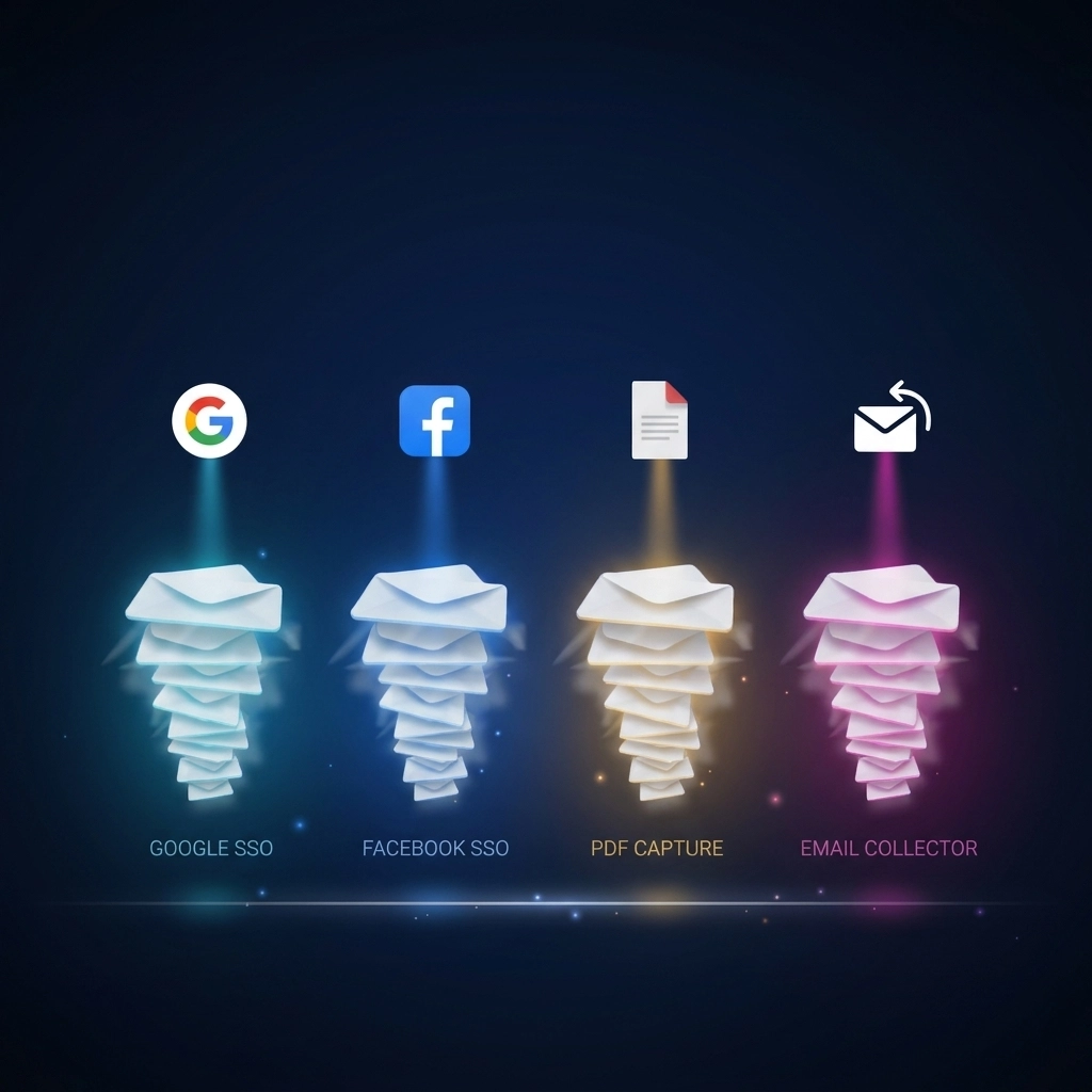 Captured emails options through ezID