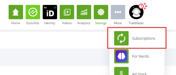 Ezoic Subscription Manager Launches in the Ezoic Dashboard