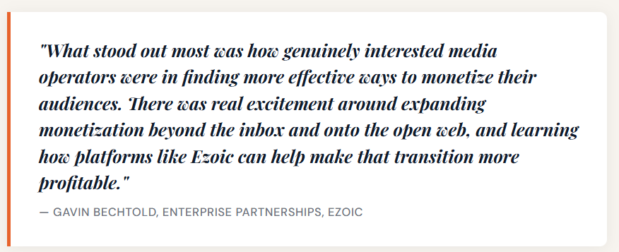 Gavin Bechtold New Media Summit quote