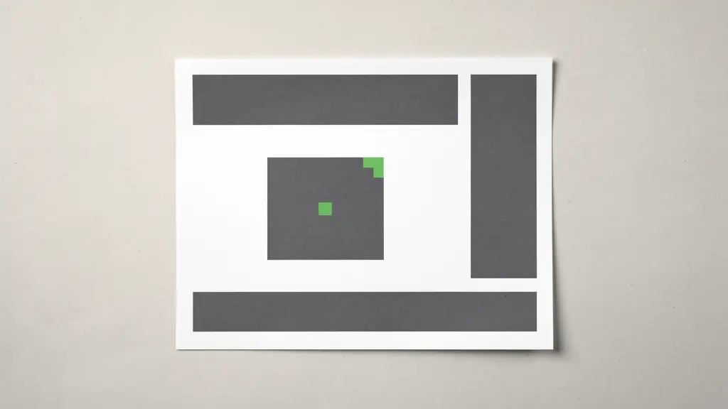 A page layout with distinct ad format zones — sidebar, banner, in-content, and anchor — arranged on a single sheet.