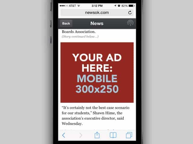 300×250 Ads Allowed Above The Fold On Mobile By Google