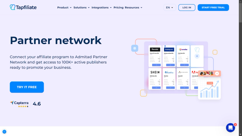Screenshot from Tapfiliate website.