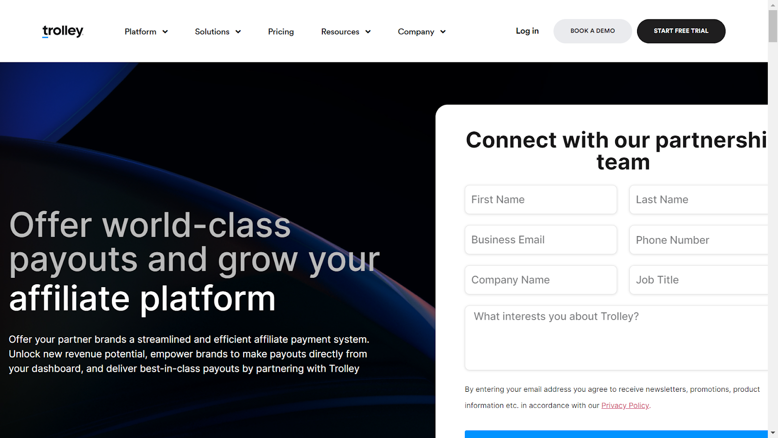 Screenshot from Trolley website.