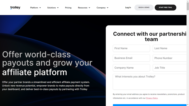 Screenshot from Trolley website.