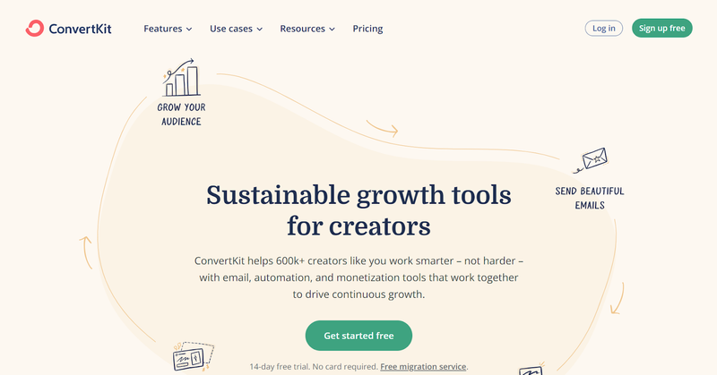 Screenshot from Kit (formerly ConvertKit) website.