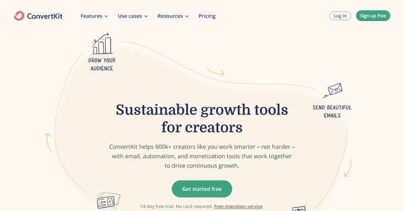 Screenshot from Kit (formerly ConvertKit) website.