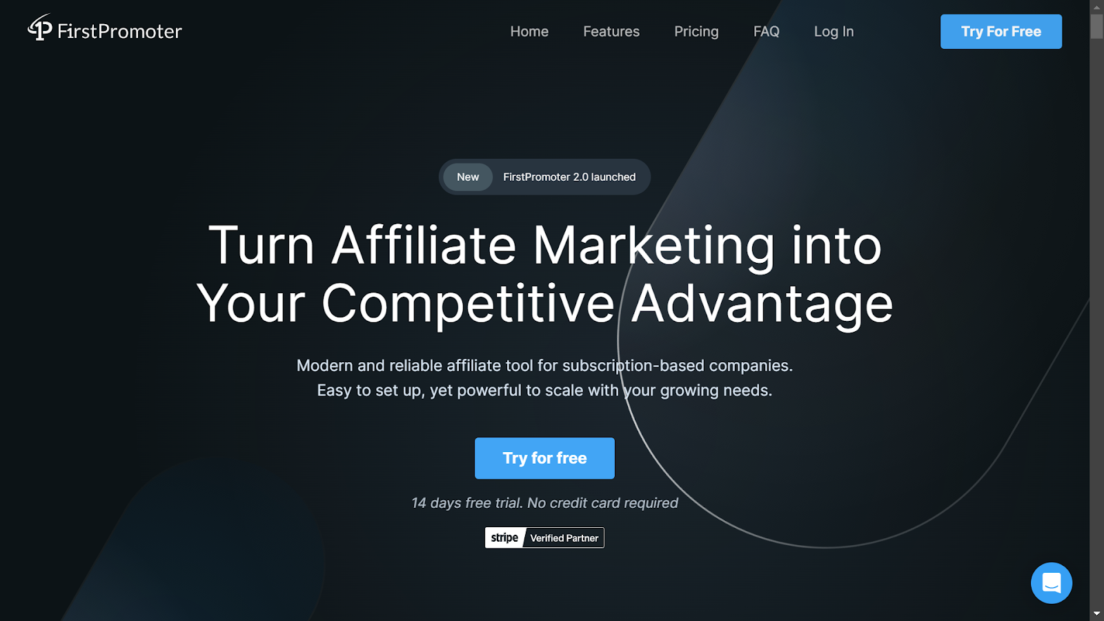 Screenshot from FirstPromoter website.