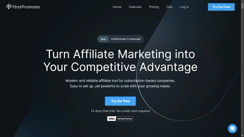 Screenshot from FirstPromoter website.