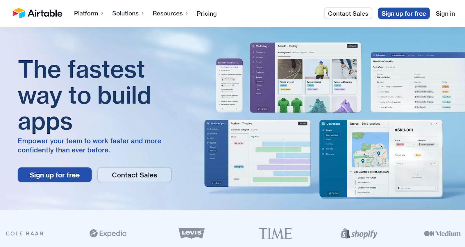 Screenshot from Airtable website.
