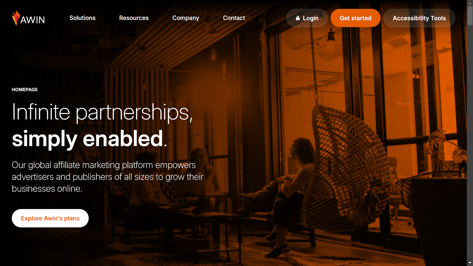 Screenshot from Awin website.