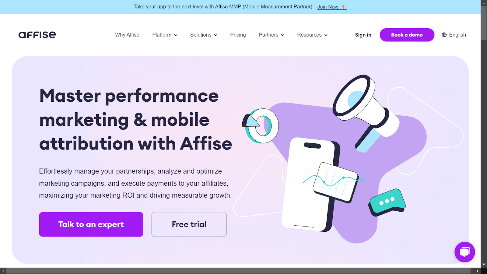 Screenshot from Affise website.