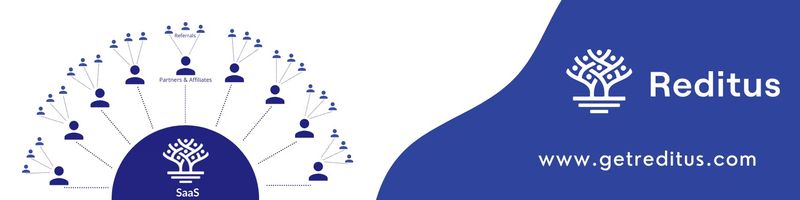 Reditus banner showing the SaaS network potential when using affiliates.