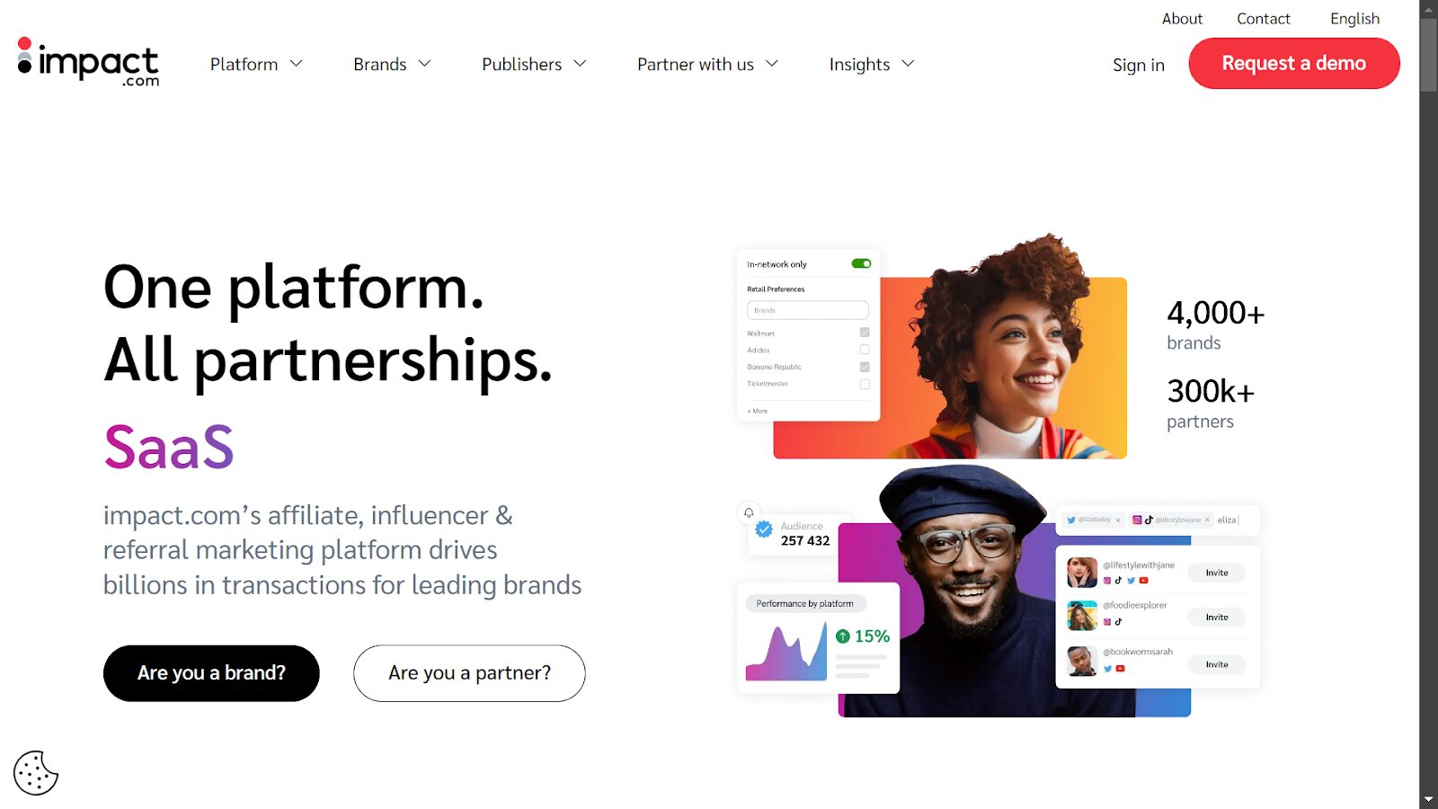 Screenshot from impact.com website.