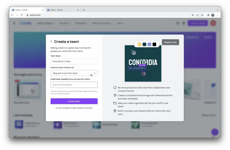 SaaS onboarding flow, Canva example on how to guide them through it.