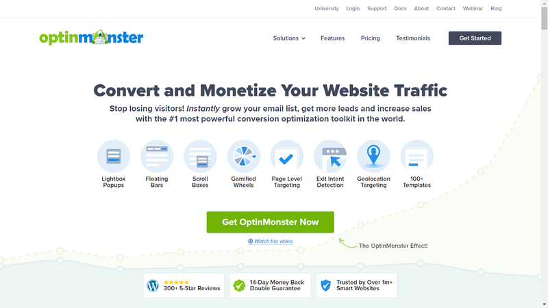 Screenshot from OptinMonster website.
