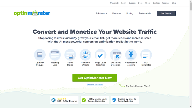 Screenshot from OptinMonster website.