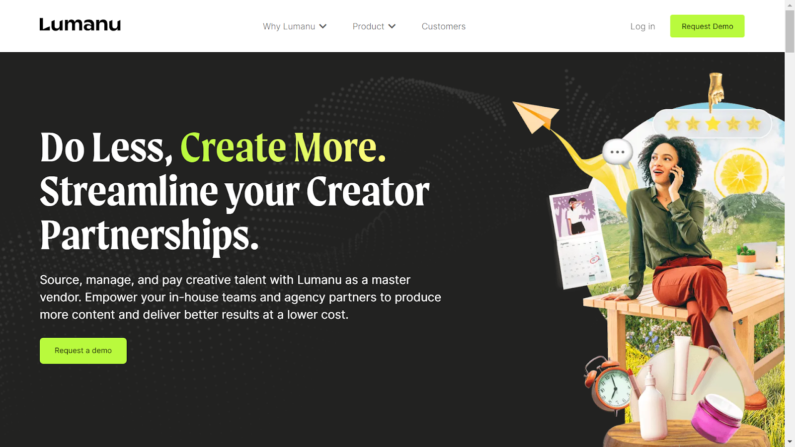 Screenshot from Lumanu website.