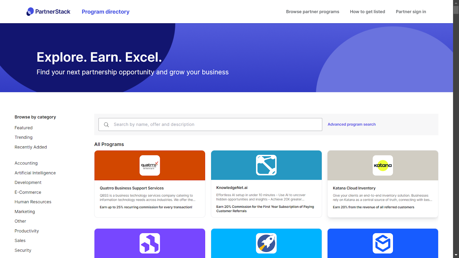 Screenshot from PartnerStack website.