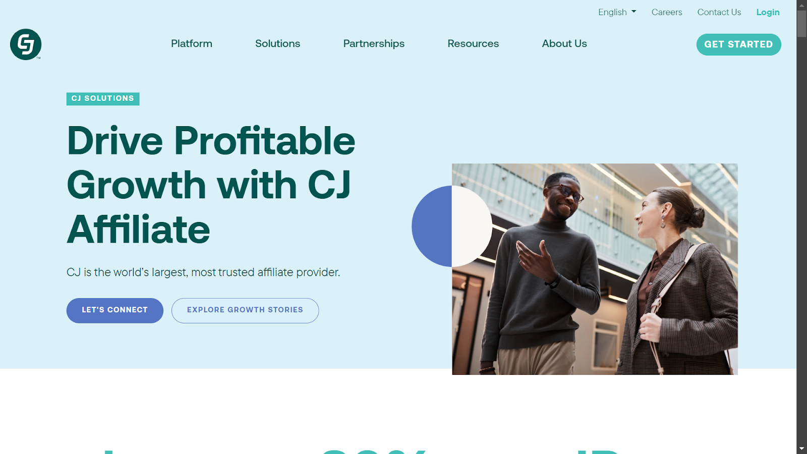 Screenshot from CJ Affiliate website.