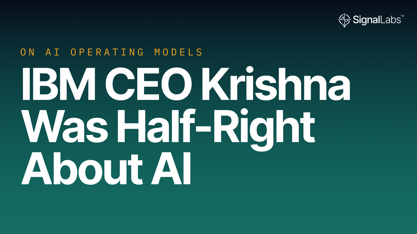 IBM CEO Krishna Was Half-Right About AI