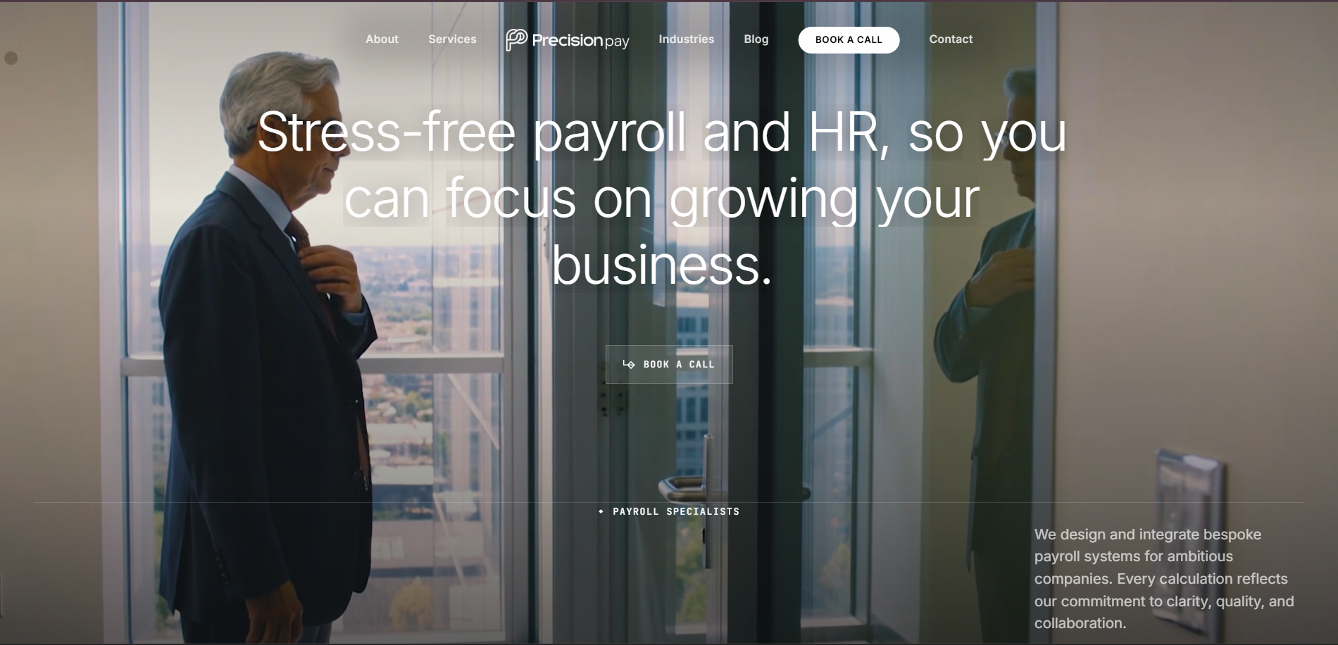 Hero Section for payroll Website