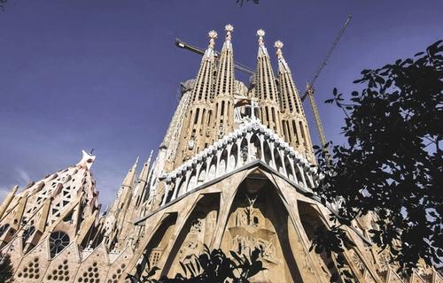 The Nativity façade of the Sagrada Família in Barcelona