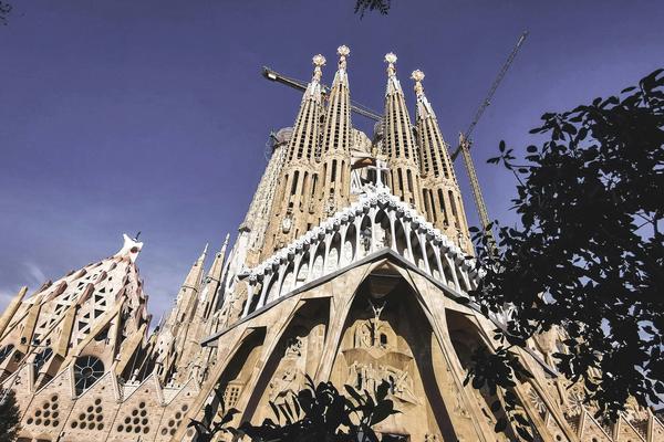 The Nativity façade of the Sagrada Família in Barcelona