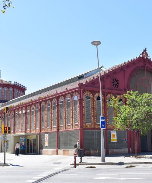 Sant Antoni Market building with iron architecture