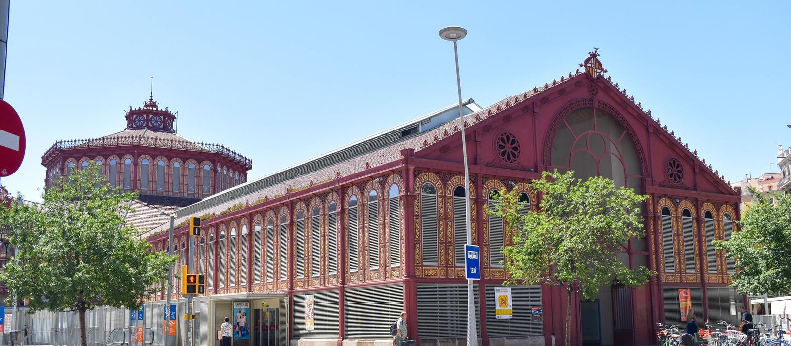 Sant Antoni Market building with iron architecture