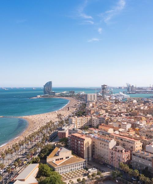 Barceloneta Beach and the seaside promenade