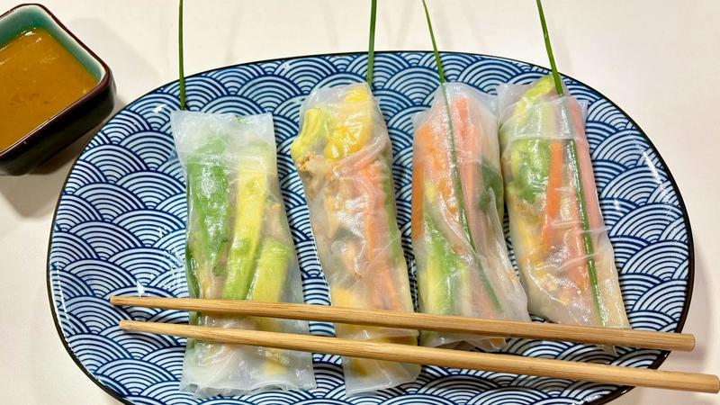 Unos rollitos vietnamitas muy tropicales