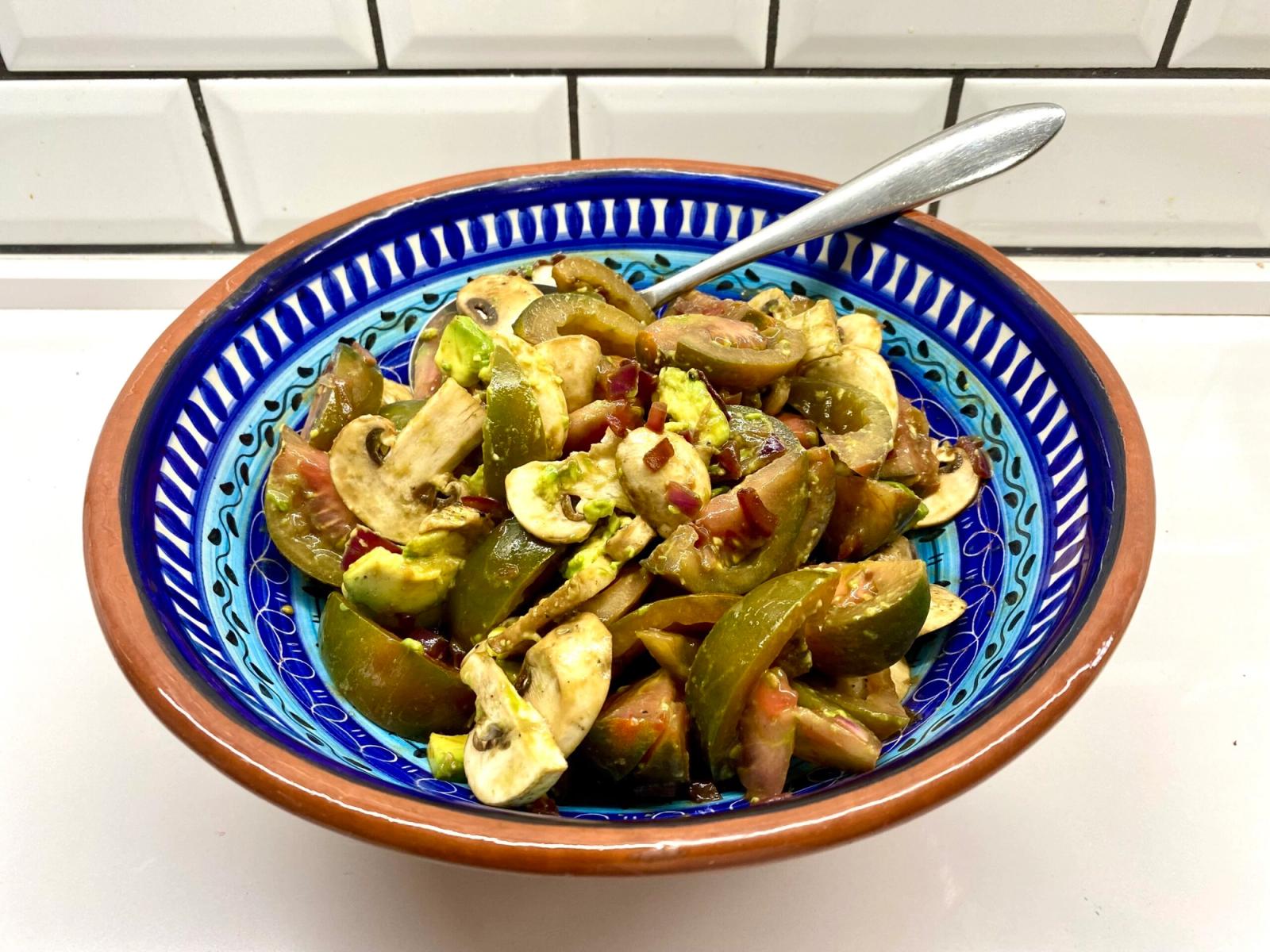 Ensalada agridulce de champiñones