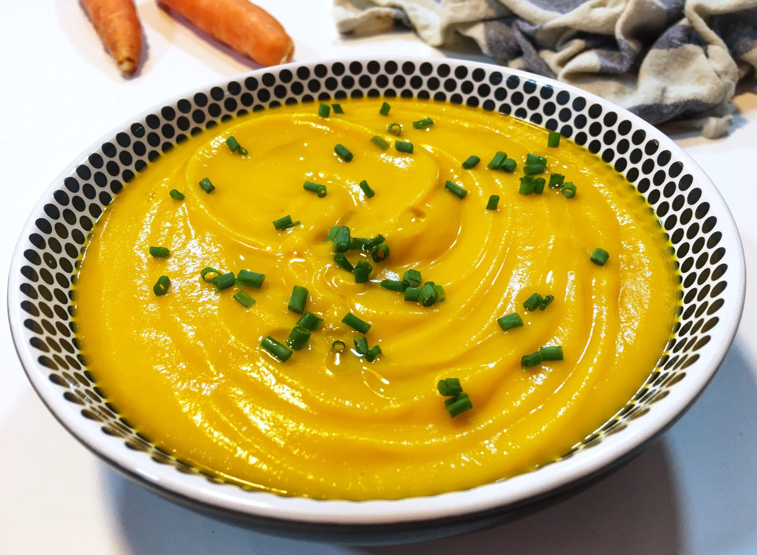 Crema de zanahoria y jengibre para que la navidad no te desequilibre