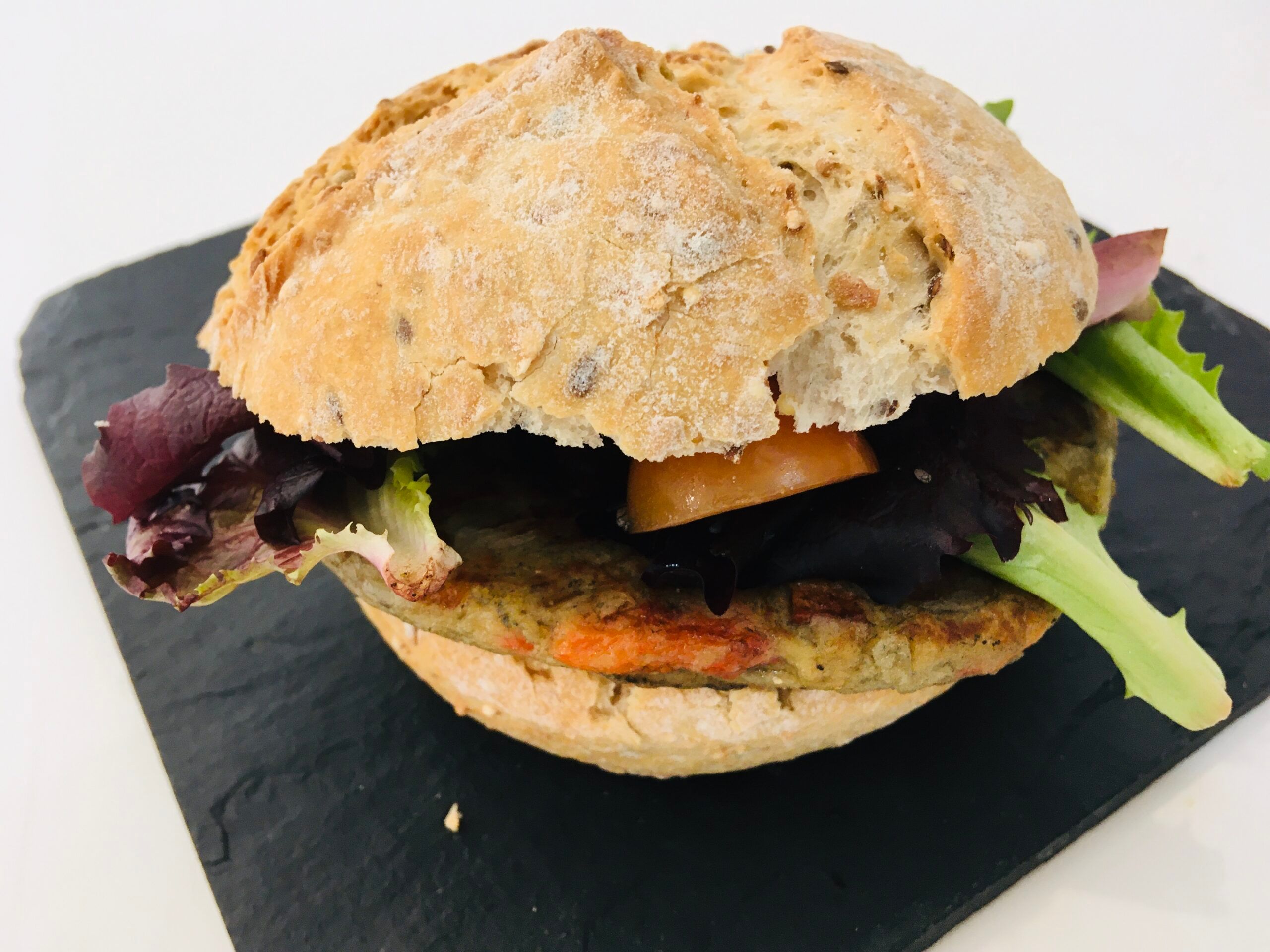 Hamburguesa de berenjena