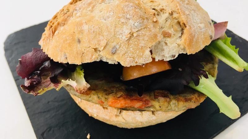 Hamburguesa de berenjena