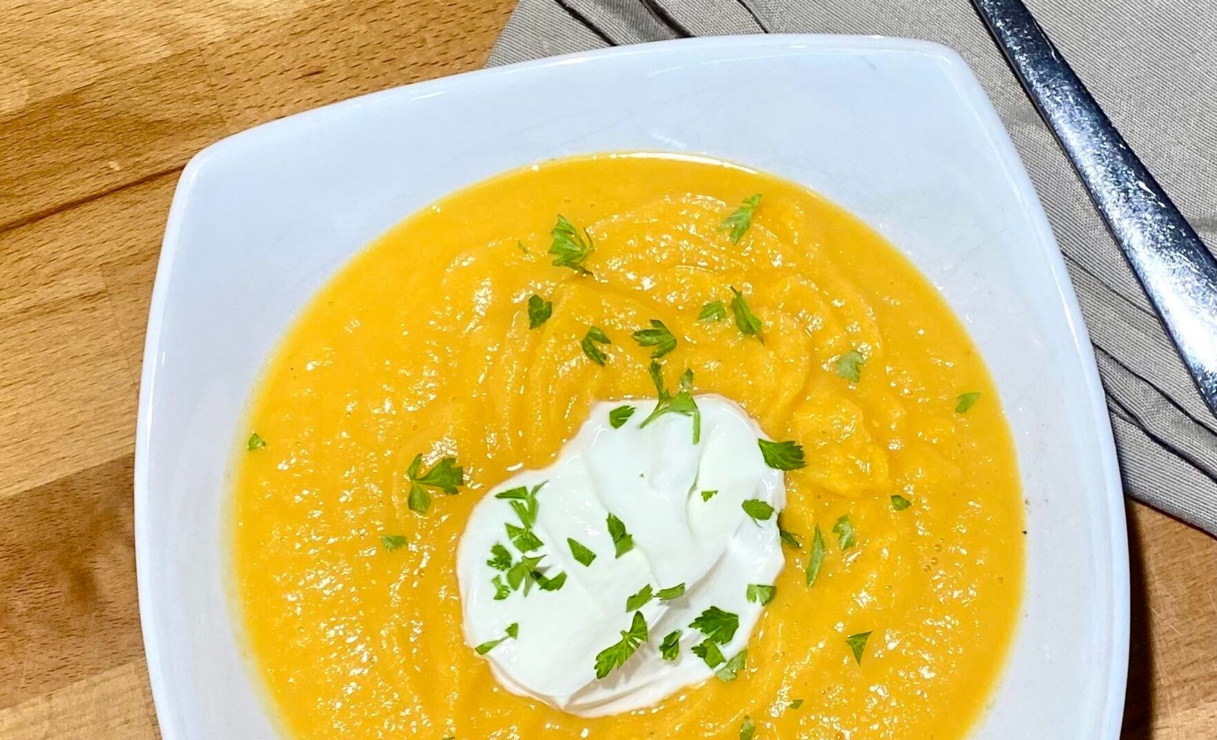 Crema de chirivía y zanahoria