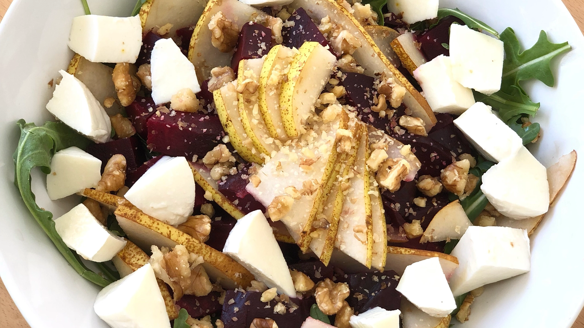 Ensalada de remolacha y pera