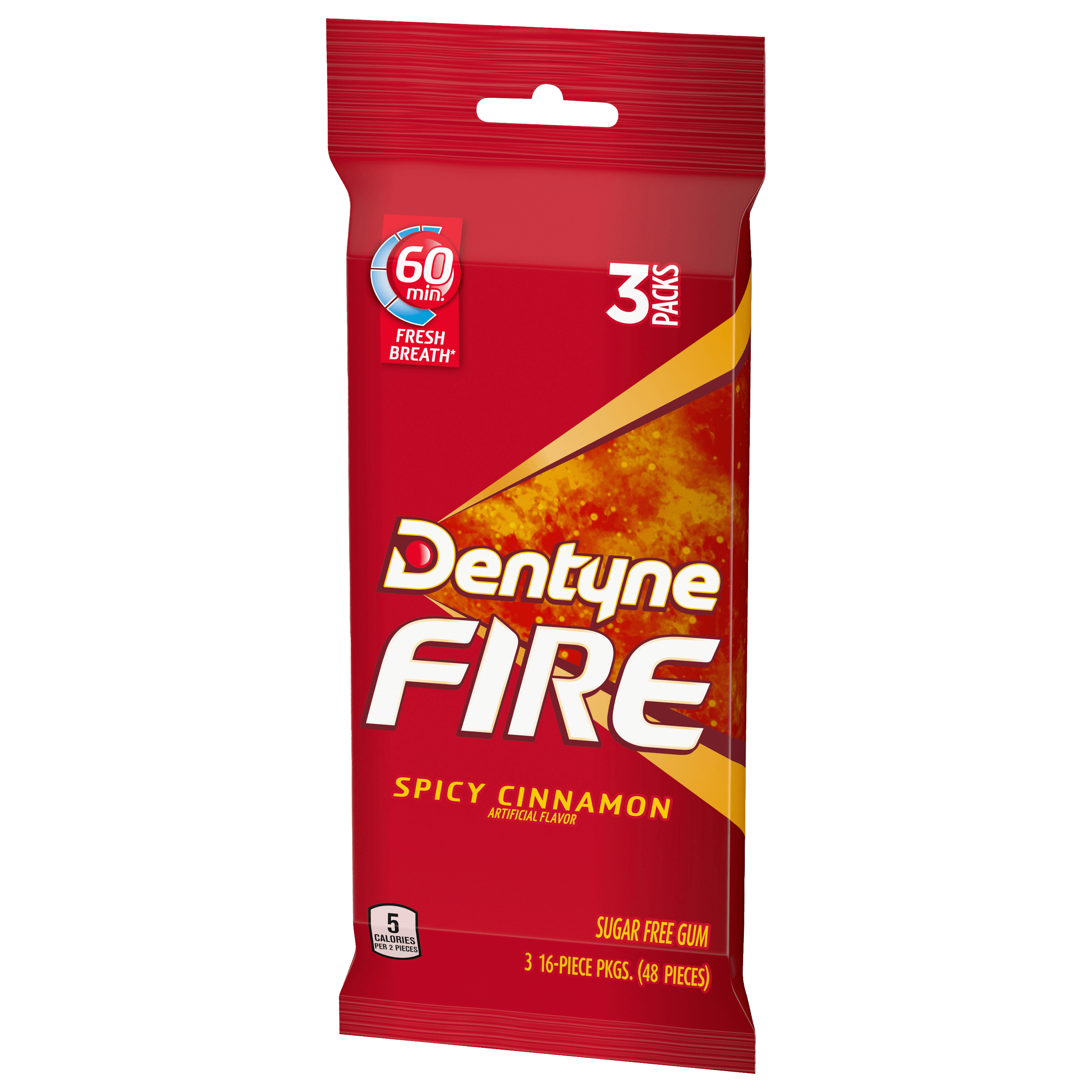 Dentyne Fire Spicy Cinnamon (3 pack - 16 pieces each)