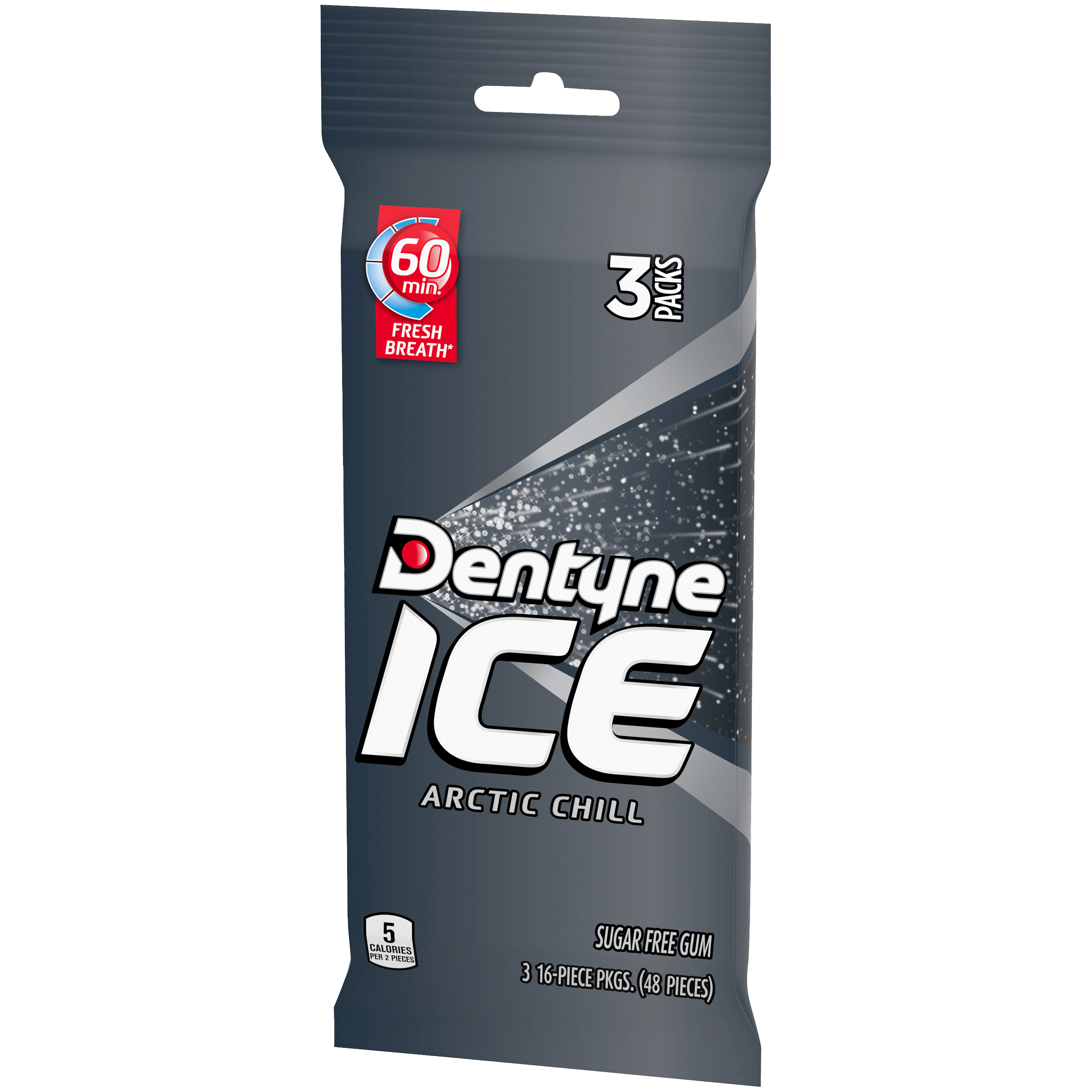 Dentyne Ice Arctic Chill Sugar Free Gum, 3 Packs Of 16 Pieces (48 Total Regular Size Pieces - View #2
