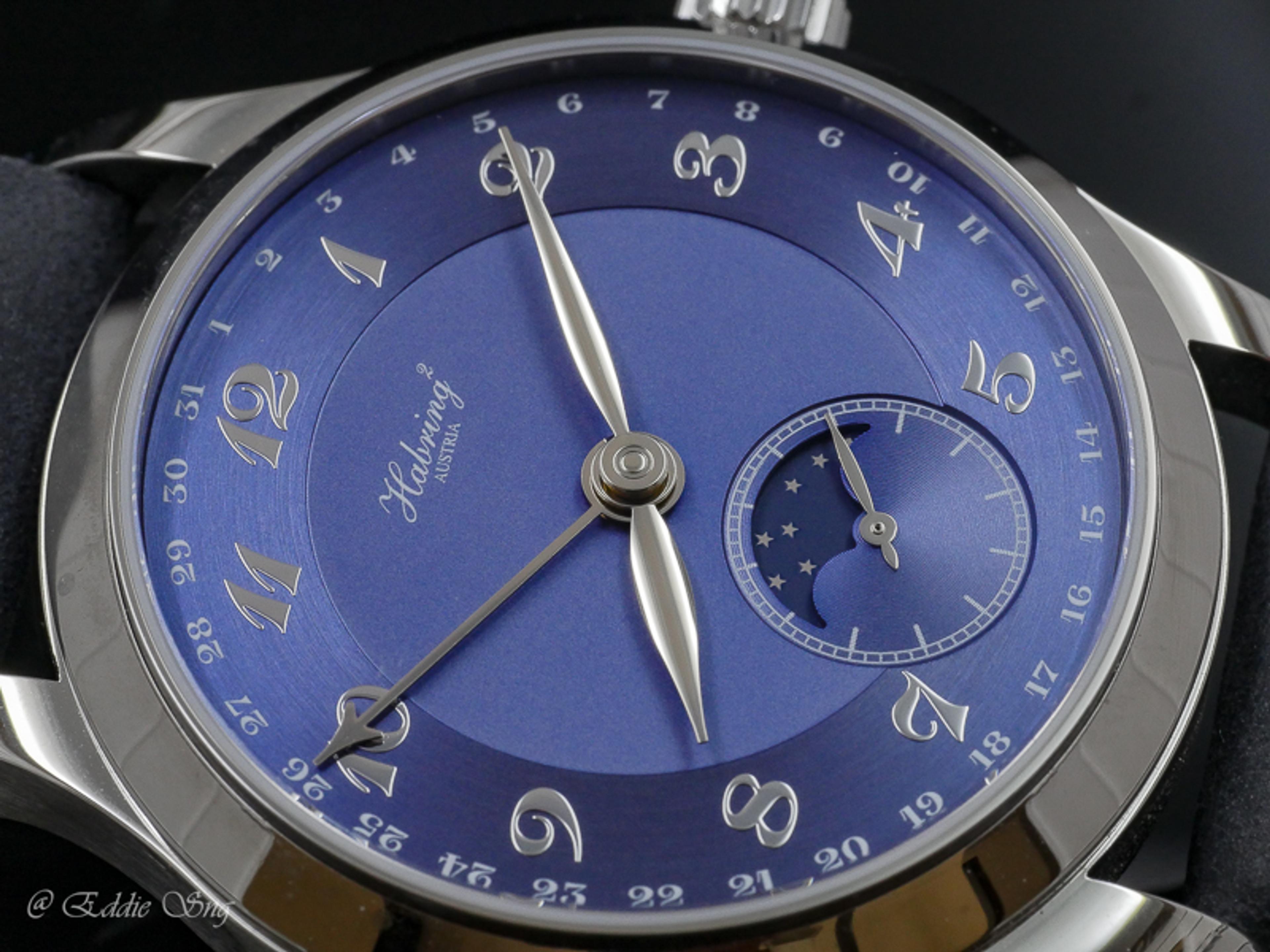 Legacy image from A Dream in Indigo: Unveiling the Habring² Oskar Pointer Date Moon Phase Shellman Edition
