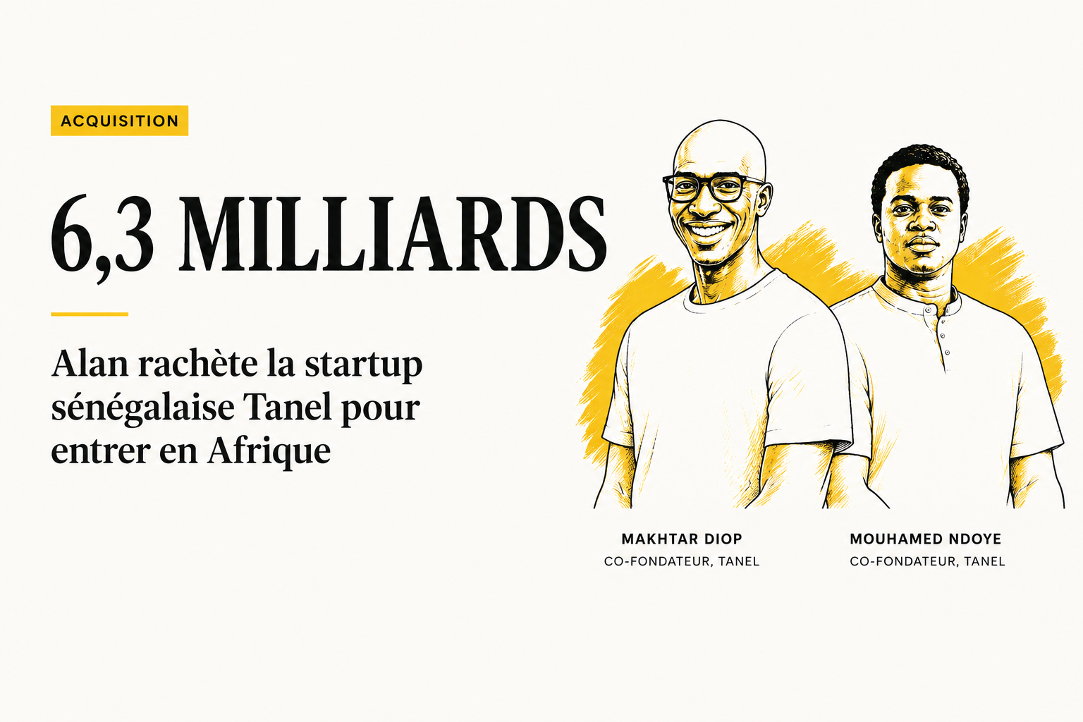 Makhtar Diop et Mouhamed Ndoye, cofondateurs de Tanel