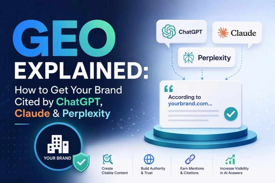 GEO Explained: How to Get Your Brand Cited by ChatGPT, Claude & Perplexity