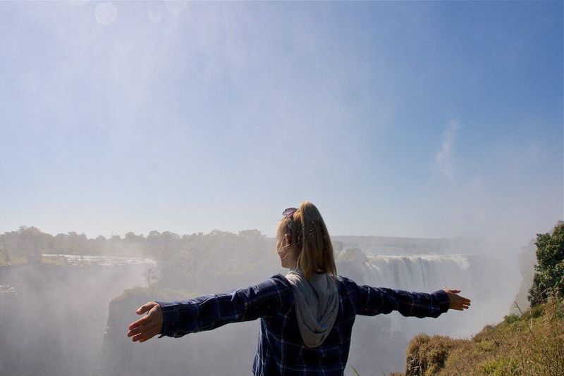 Watching the majestic Victoria Falls is joyous