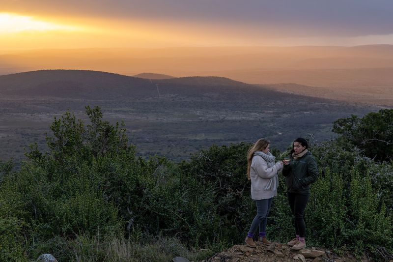 Sunset at Kwandwe Private Game Reserve in South Africa
