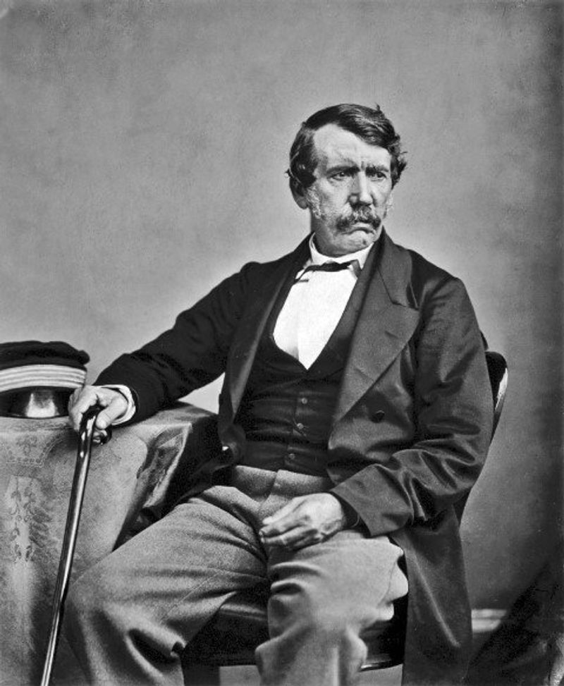 Ein schwarzweißes Foto von David Livingstone aus dem Jahr 1864