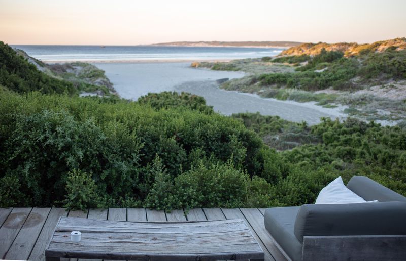Wellness retreat at the Strandloper with a beautiful beach and ocean view