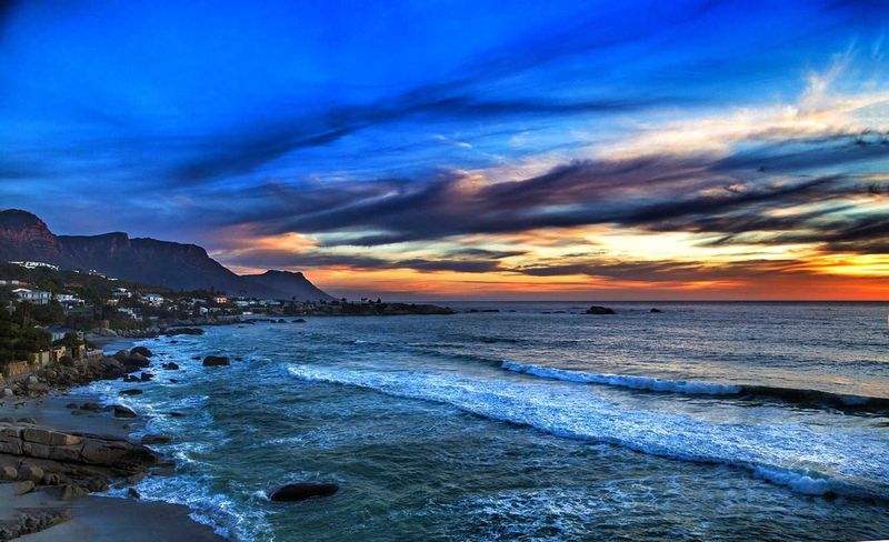 Plage de Clifton au coucher du soleil