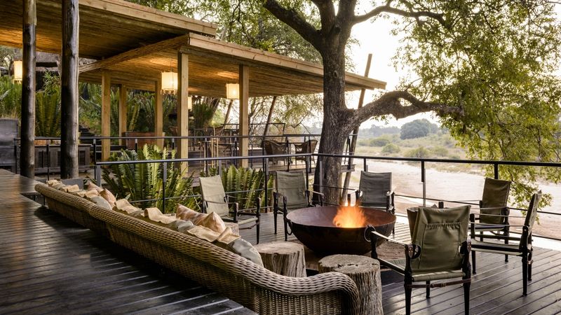 Main viewing area at Singita
